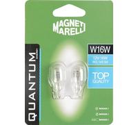 Quantum Energy Par de bombillas Magneti Marelli W16W para coche, 12 V, 16 W, conexión W2,1x9,5D