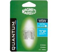 Magneti Marelli 070.0000009488 W5W - Par de bombillas para coche de cristal, 12 V, 5 W, casquillo W2,1X9,5d
