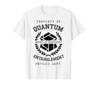 Quantum Entanglement Funny Vintage Física Varsity Science Camiseta gráfica económica