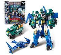 Quantum Heroes DINOSTER Robot Transformador 3 en 1 Stego Blast Wing, 11,81 Pulgadas, Juguetes Robot Carroza Transforming Juguetes para Niños y Niñas 5 6 7 8 9 10 años