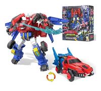 QUANTUM HEROES DINOSTER Robot Transforming 2 en 1 Raptor Bolt Wing, 8,66 Pulgadas, Juguetes para Niños, Carroza y Robot Transformable para Niños y Niñas 5 6 7 8 9 10 Años, Rojo Azul