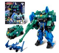 Quantum Heroes DINOSTER Robot Transforming 2 en 1 Stego Blast Wing, 18.5cm