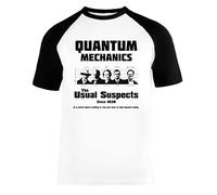Quantum Mechanics - The Usual Suspects Unisex Camiseta De Béisbol Mangas Cortas Hombre Mujer Blanca Negra