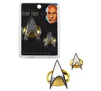 Quantum Mechanix Star Trek: The Next Generation - Set de pin's & pin Communicator, Ante Cuero