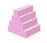 Quanzhou Chenchenchen E-Commerce Co.,Ltd 20 bloques de pulido de uñas con 4 lados, grano 120, kit de pulido profesional para pedicura y manicura (rosa)