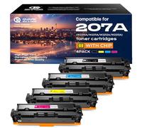Quark Cartucho de tóner 207A con Chip 207A Compatible con HP 207A 207X Color LaserJet Pro MFP M283fdw M255dw M282nw M283fdn M255nw W2210A W2211A W2212A W2213A