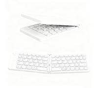 QUARK Teclado compacto plegable, teclado Bluetooth portátil, teclados inalámbricos de viaje de bolsillo para iPad, iPhone, Mac para iOS para Android, para Windows, tablet y portátil, color negro