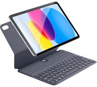 QUARK Teclado inteligente para iPad de 11ª y 10ª generación, teclado magnético ultrafino con funda para iPad de 11 pulgadas A16 2025 y 10ª generación de 10.9 pulgadas con 2 ángulos de visión, no