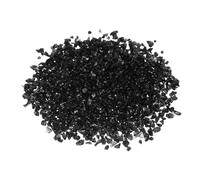 QUARKZMAN 0.66 Libras de Roca de Vidrio para Fuego, 3-6mm de Vidrio Reflectante de Alto Brillo para Chimenea Mesa de Fogata Decoración de Jardín en Casa, Negro