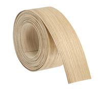 QUARKZMAN 1-1/2 Pulgada X 15 Pies Banda De Borde De Chapa De Madera Banda De Canto De Fresno Flexible Pregomada Cinta De Madera Con Adhesivo Termofusible Para Reparación De Gabinetes Y