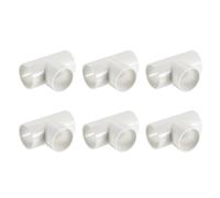 QUARKZMAN 1-1/2" Tee de PVC, 6 Piezas Conector de Codo de 3 Vías de Grado de Muebles Tee de PVC Conectores Adaptador de Tubo para Suministros de Agua Construir, Blanco