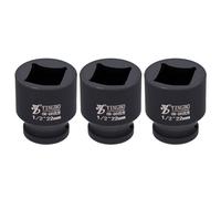 QUARKZMAN 1/2" 22mm Metrica Da Impatto Quadrata Lunghezza 1.8" (45mm) Acciaio 40CR Fosfatazione Standard Attrezzo Per Manicotto Ruota Per Riparazioni Auto Meccaniche Uso Domestico