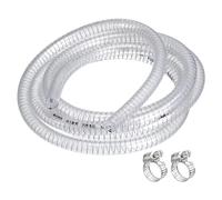 QUARKZMAN 1/2" ID x 10 Pies PVC Tubo Acero Alambre Reforzado Tubo Flexible Vinilo Manguera Tubería Transparente Succión Productos químicos Resistente Grueso Tubo