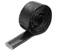 QUARKZMAN 1-3/16" ID 3.3 Pies Calor Blindado Fuego Manga Silicona Recubierta Vidrio Fibra Cinta, para Automotriz Mangueras Líneas Cables Eléctrico Cableado, Negro