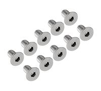 QUARKZMAN 1/4-20 x 1/2" Hexagonal Zócalo Plano Cabeza Avellanado Tornillos x 10uds 304 Inoxidable Acero Hueca Cabeza Tornillos Pernos para Maquinaria y Muebles, [Plata]