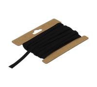 QUARKZMAN 1/4 Pulgada Doble Doblado al Bies Cinta Algodón Continua Granel al Bies Cinta para Costura Acolchado Dobladillo Encuadernación Manualidades (Gris Negro 6 Yardas)