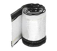 QUARKZMAN 1.5mm Funda Térmica de Aluminio Aluminizado 9/16" ID x 3.2Ft Funda Térmica de Fibra de VIDrio Metálica de Aluminio para Líneas de Combustible Cables Cableado Eléctrico