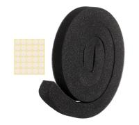 QUARKZMAN 1 Juego 3.28 Pies Cinta Espuma Selladora, 1" Ancho X 1" Grosor Cinta Espuma Aislante Para Clima, Cinta Sellado Espuma Celda Abierta EVE Para Aire Acondicionado En Puertas, Negro