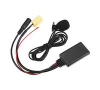 QUARKZMAN 1 Juego Adaptador Bluetooth AUX con micrófono para Alfa Romeo 159 2015 para Fiat 500 2007 ABS Negro