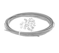 QUARKZMAN 1 Juego Ballenas de Corsé de Metal en Espiral Ballenas de Acero Inoxidable Precortadas de 3/16" x 33Ft con 32 Pcs de Cabezas de Tapa para Corsé Vestido Disfraces Costura