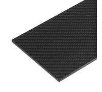 QUARKZMAN 1 Lámina de Fibra de Carbono de 250x100x4 mm, Superficie Mate, Tira Plana de Fibra de Carbono Pultrusionada Con Tejido de Sarga para Cometas y Aviones RC