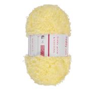 QUARKZMAN 1 Madeja De Hilo Para Pestañas Peluche De Poliéster Suave Y Esponjoso Hilo Grueso Para Pestañas Difuso Amarillo Para Tejer Crochet Ropa De Bricolaje Bolsa - 55Yardas/50m, 3.53oz