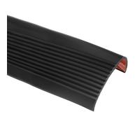 QUARKZMAN 1 Metro De Borde De Escalón, Protector Autoadhesivo Antideslizante De Vinilo Para Escaleras Resistente Al Agua Para Suelos Interiores Y Exteriores (5cm x 2.5cm, Negro)