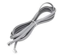 QUARKZMAN 1 Pack Cable De Teléfono, Cable Telefónico RJ12 6P6C De 9.8 Pies Macho A Macho Cable Recto Para Auricular Para Hogar, Oficina, Gris