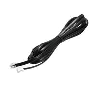 QUARKZMAN 1 Paquete De Cable De Teléfono 9.8 Pies Cable Telefónico RJ12 6P6C Macho A Macho Cable Recto Para Auricular Para Hogar Oficina Negro