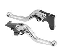 QUARKZMAN 1 Par de Palancas de Freno y Embrague CNC para Motocicleta para Yamaha FZ6 Tono Plateado