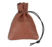 QUARKZMAN 1 Pc Bolsa De Cordón, Monedero De Cuero, Monedero para Mujeres, Bolso De Cuero para Hombres, para Joyas, Llaves, Almacenamiento De Monedas (Marrón)