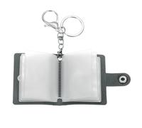 QUARKZMAN 1 Pcs Mini Llavero De Fotos Personalizado Llavero De Cuero Álbum De Fotos Con 20 Imágenes DIY Pequeño Libro De Recuerdos Para Familia, Negro