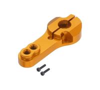 QUARKZMAN 1 Pieza Brazo De Dirección De Servo Metal 25T Longitud 35mm Dorado Adecuado para Accesorios De Modelos De Barcos/Coches/Aviones RC DIY con 2 Piezas Tornillos