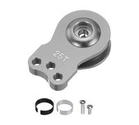 QUARKZMAN 1 Pieza Brazo De Servo 25T Ajustable Con 3 Agujeros De Alta Torque De Aleación De Aluminio Para Modelo RC 1/10 De Coche Camión Robot Barco Avión Color Titanio