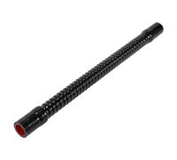 QUARKZMAN 1 Pieza De Manguera De Silicona Para Automóvil De 25Mm 0.98" De Diámetro Interno, 500Mm 19.69" De Longitud, 0 Grados, Negro Y Rojo, Manguera De Refrigerante De Silicona Universal