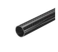 QUARKZMAN 1 Pieza Tubo de Fibra de Carbono 16 x 18 x 420mm Superficie Brillante Barra de Carbono Redonda 3K Enrollada para Aviones RC Multicóptero Quadcóptero