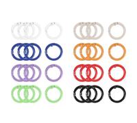 QUARKZMAN 1 Set Anelli A Molla Rotondi, Anello A Scatto Con Molla Da 0.94 Pollici Portachiavi Fibbia Per Borsa A Mano, Portachiavi, Borse, Accessori Per Fai Da Te, negro E Altri 7 Colori