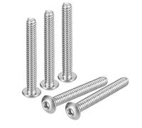 QUARKZMAN #10-24x1-1/2" Botón Hueca Cabeza Tornillos, 20uds 304 Inoxidable Acero Sujetadores Hexagonal Pernos Tornillos, Completa Rosca Hexagonal Accionamiento Tornillos