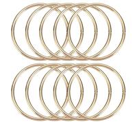 QUARKZMAN 10 Anillos Atrapasueños, Aros de Metal para Manualidades 2 Pulgadas Aros de Macramé para Hacer Coronas de Flores Suministros para Hacer Guirnaldas y Colgadores de Plantas, Dorado