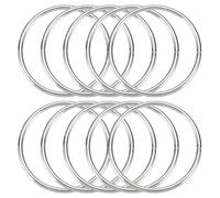 QUARKZMAN 10 Anillos Atrapasueños, Aros de Metal para Manualidades 2 Pulgadas Aros de Macramé para Hacer Coronas Suministros para Hacer Guirnaldas y Colgadores de Plantas, Plata
