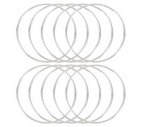 QUARKZMAN 10 Anillos Atrapasueños, Aros de Metal para Manualidades 4 Pulgadas Aros de Macramé para Hacer Coronas Suministros para Hacer Colgadores de Plantas, Plata