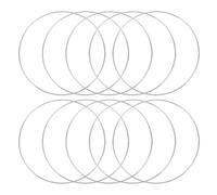 QUARKZMAN 10 Anillos Atrapasueños, Aros de Metal para Manualidades, Aros Florales de 7.5 Pulgadas para Manualidades de Macramé, Suministros para Colgadores de Plantas, Color Plata