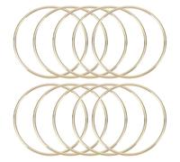 QUARKZMAN 10 Anillos Atrapasueños, Aros de Metal para Manualidades de 3 Pulgadas para Hacer Coronas de Flores, Colgadores de Plantas, Dorados