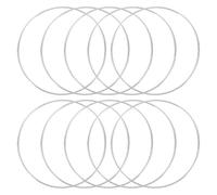 QUARKZMAN 10 Anillos Atrapasueños, Aros de Metal para Manualidades de 5.5 Pulgadas para Hacer Coronas de Flores, Colgadores de Plantas, Plata