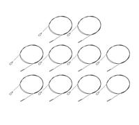 QUARKZMAN 10 Cables de Cordón, Cable de Acero Inoxidable de 100mx1.5mm con Lazos Recubiertos de Vinilo para Conectar Muebles, Viajes al Aire Libre, Negro