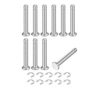 QUARKZMAN 10 Juego Pasador de Posicionamiento Acero Inoxidable 304 Plateado | de Anillo de Retención de E-Clip, Pasador de Posición de Cilindro Plana Ranurada