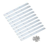 QUARKZMAN 10 Juegos De Conectores Internos En Línea Recta 3030, Para Perfil De Aluminio Extruido Con Ranura En T De 8mm, 7 Pulgadas Plateado Con Tornillos M6
