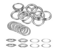 QUARKZMAN 10 Juegos de Ojales con Arandelas de 40 mm Kit de Ojales de Metal de Cobre para Tela Cortinas Cinturones de Cuero Zapatos Bolsas Bricolaje Tono Plateado