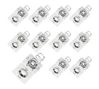 QUARKZMAN 10 Juegos De Resortes De Contacto para Baterías AA Chapados En Níquel, Placa De 12 Mm X 12 Mm, Resortes De Conversión De Positivo A Negativo para Montaje En PCB Y Portabaterías