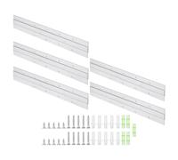 QUARKZMAN 10 Pares Soporte Para Colgar Cuadros Con Sistema Enganche Francés 12" Soporte Montaje En Pared Aluminio Resistente Kit Brackets Interconectados Tipo Z Para Colgar Espejos Estantes